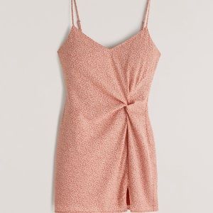 Side draped slip mini dress